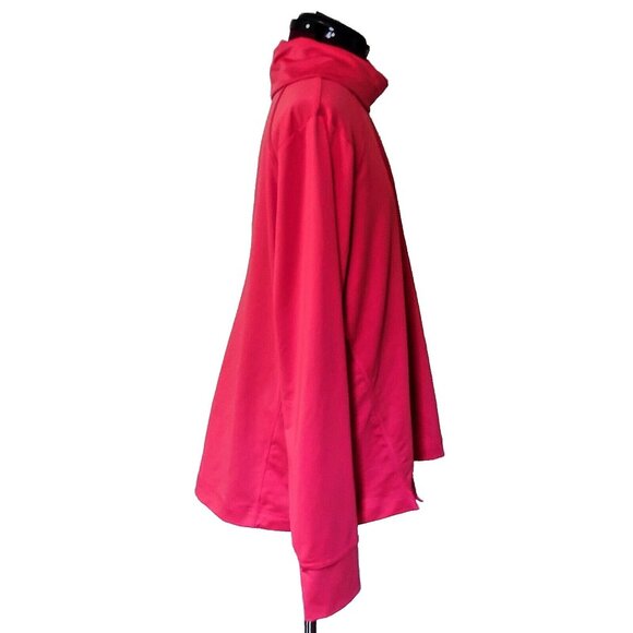 J.Jill Fit Asymmetric Zip Pullover Red Women Size XL Thumb Holes Side Sp… - Picture 4 of 7